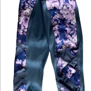 CALIA by Carrie Underwood Womens Energize Charcoal/Purple Leggings Size Large